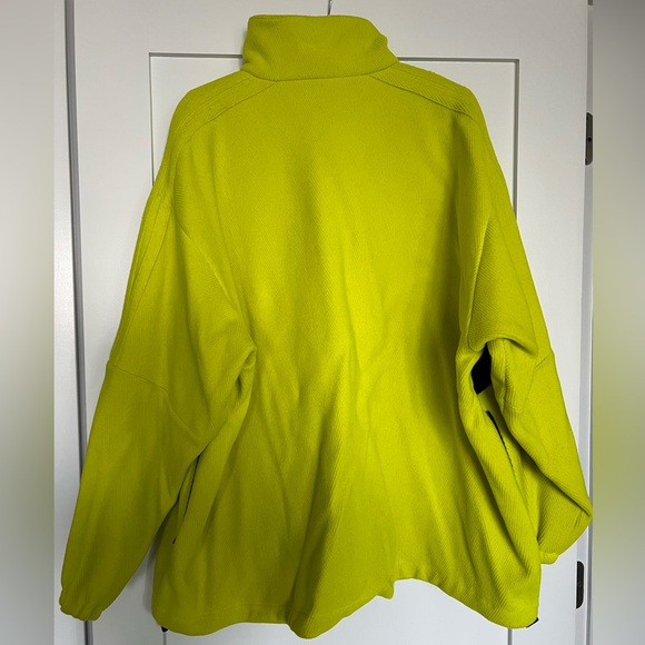 NWT Balenciaga Logo Yellow Fluo Wool Oversized Jacket Drawcord Hem 571439 - Picture 3 of 16